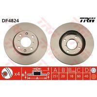 Trw DF4824 - JGO DISCOS DE FRENO