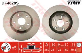 Trw DF4828S - DISCO DE FRENO