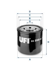 UFI 2325800 - FILTRO DE ACEITE, M 20 X 1,5, FILTRO ENROSCABLE