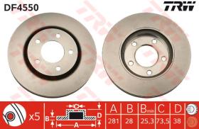 Trw DF4550 - JGO DISCOS DE FRENO