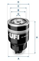 UFI 2444400 - FILTRO DE COMBUSTIBLE, CARTUCHO FILTRANTE