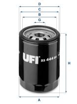 UFI 2344400 - FILTRO DE ACEITE, 3/4-16 UNF, FILTRO ENROSCABLE