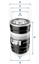 UFI 2443400 - FILTRO DE COMBUSTIBLE, CARTUCHO FILTRANTE