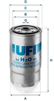 UFI 24H2O03 - FILTRO DE COMBUSTIBLE, CARTUCHO FILTRANTE