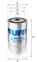 UFI 24H2O05 - FILTRO DE COMBUSTIBLE, CARTUCHO FILTRANTE