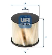 UFI 2600300 - FILTRO DE ACEITE, CARTUCHO FILTRANTE