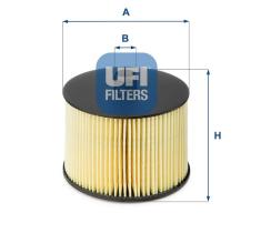 UFI 2602200 - FILTRO DE ACEITE, CARTUCHO FILTRANTE