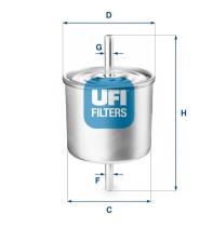 UFI 3151400 - FILTRO DE COMBUSTIBLE, CARTUCHO FILTRANTE