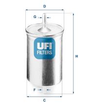 UFI 3171800 - FILTRO DE COMBUSTIBLE, CARTUCHO FILTRANTE