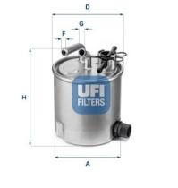 UFI 5539400 - FILTRO DE COMBUSTIBLE, CARTUCHO FILTRANTE