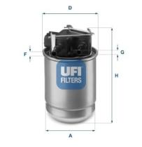 UFI 5551700 - FILTRO DE COMBUSTIBLE,CARTUCHO FILTRANTE